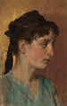 Portret van een jonge vrouw - Tytus Seweryn Pilecki — weergave van het kunstwerk