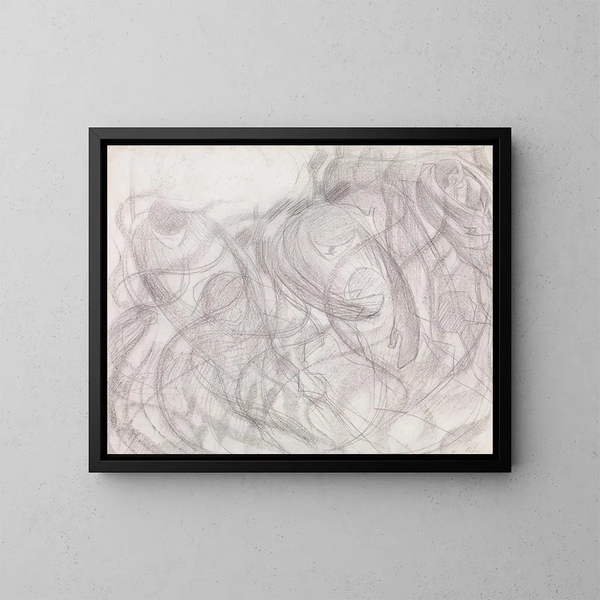 Staten van de ziel. De afscheidsmomenten - Umberto Boccioni — ingelijst kunstwerk aan de muur