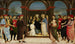 Saint Ambroise dat Saint Augustin bedekt - Maître ombrien — weergave van het kunstwerk