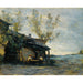 Reproductie van het schilderij van een café aan Vaugirard door Jean-Baptiste Camille Corot