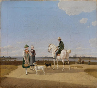 Un cavalier et deux paysannes - Wilhelm von Kobell