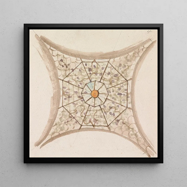 Un des Quatre Croquis de Plafonds dans la Galerie du Vatican - Henry Swinburne