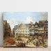 Reproductie van het schilderij Een markt op de Römerberg in Frankfurt - Christian Georg Schütz