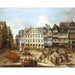 Reproductie van het schilderij Een markt op de Römerberg in Frankfurt - Christian Georg Schütz