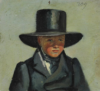 Un petit garçon avec un grand chapeau - Julius Friedländer