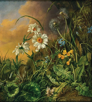 Un sol forestier avec des marguerites, des primevères et des pissenlits - Franz Xaver Petter