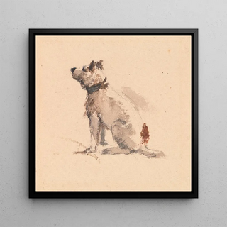 Un terrier assis de profil gauche - Peter DeWint