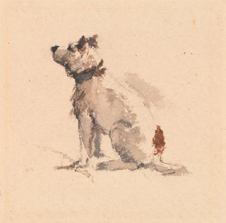 Un terrier assis de profil gauche - Peter DeWint