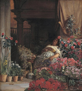 Un vendeur de fleurs florentin - Kristian Zahrtmann