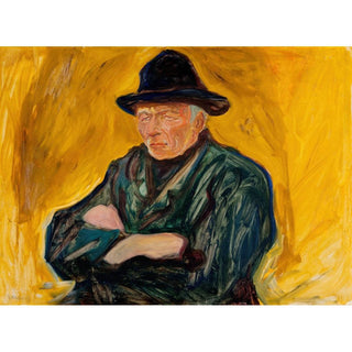 Un vieil homme - Edvard Munch | Reproduction Tableau Décoration murale affiche copie