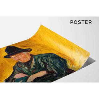 Un vieil homme - Edvard Munch | Reproduction Tableau Décoration murale affiche copie