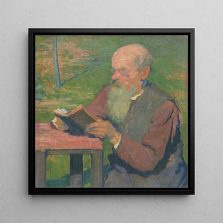 Un vieil homme en train de lire - Elemér Halsz-Hradil