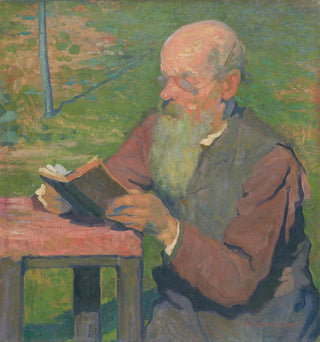 Un vieil homme en train de lire - Elemér Halsz-Hradil