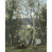 Reproductie van het schilderij van een vrouw die hout verzamelt in Ville-d'Avray - Jean-Baptiste Camille Corot