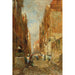 Reproductie van het schilderij Een straat in de Joodse wijk van Amsterdam door Emil Jakob Schindler