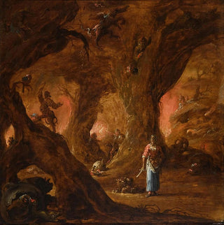 Une Sorcière dans un Bois Entourée de Diables - Jan Jansz Van Buesem