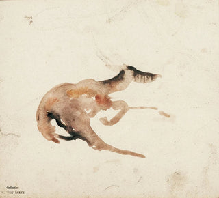 Une biche allongée - Antoine-Louis Barye