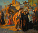 Een straatviering in Caïro - Ludwig Deutsch — weergave van het kunstwerk