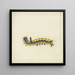 A yellow caterpillar - Herman Henstenburgh — framed artwork on a wall