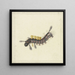 a black and red caterpillar with yellow bumps - Herman Henstenburgh — framed artwork on a wall