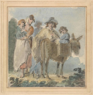 Une famille de paysans avec un âne - Samuel Shelley
