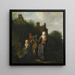van een boerenfamilie verzameld voor een open vuur - Cornelis Pietersz Bega — ingelijst kunstwerk aan de muur