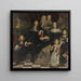 a family on the terrace of a country house - Hendrick Ten Oever — framed artwork on a wall