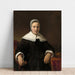 Reproductie van het schilderij Een vrouw die een roos vasthoudt - Rembrandt van Rijn