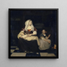 A mother with her child and a servant - Jacob Ochtervelt — framed artwork on a wall