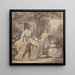 A nursemaid with three children - Paul Sandby — framed artwork on a wall