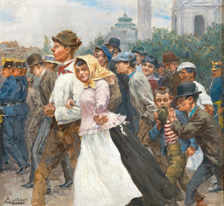 Une parade devant l'église de Saint Charles - Josef Engelhart