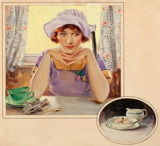 Une pensée matinale, publicité pour la crème de blé - Edward Vincent Brewer