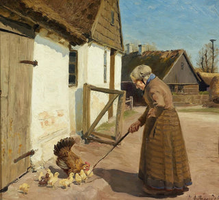 Hans Andersen Brendekilde - En hne med sine kyllinger.webp