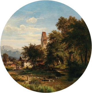 Ludwig Halauska - A Scene in the Lower Inn Valley.webp