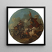 Een gevechtsscène met een gevallen paard - August Querfurt — ingelijst kunstwerk aan de muur