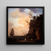 Een haven scène in Italiaanse stijl - Claude-Joseph Vernet — ingelijst kunstwerk aan de muur