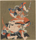 Een duel tussen twee krijgers - Utagawa Kunisada Toyokuni III — weergave van het kunstwerk