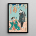 Een scène uit de kamer Hana no hoka ni waka no kyokuzuki - Utagawa Kunisada Toyokuni III — ingelijst kunstwerk aan de muur