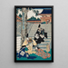 Acte I Enya en Dame Kaoyo die proberen Wakasanosuke en Moronao te kalmeren - Utagawa Kunisada Toyokuni III — ingelijst kunstwerk aan de muur