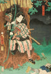 Acteur in de rol van Toriyama Akisaku in het schilderij Shiranui Monogatari - Utagawa Kunisada Toyokuni III — weergave van het kunstwerk