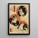 Acteurs Ichikawa Danjir V en Akushichibei Kagekiyo Ichikawa Danjir VI en Hanakawado Sukeroku en Ichikawa Kodanji IV en Kitsune Tadanobu - Utagawa Kunisada Toyokuni III | Schilderij — ingelijst kunstwerk aan de muur