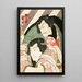 van acteurs Ichikawa Ebiz V en Tetsugatake en Onoe Kikugor IV en Iwakawa - Utagawa Kunisada Toyokuni III — ingelijst kunstwerk aan de muur