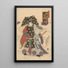 van een acteur met een verfijnde jurk - Utagawa Kunisada Toyokuni III | Schilderij — ingelijst kunstwerk aan de muur