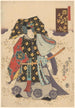 van een acteur met een verfijnde jurk - Utagawa Kunisada Toyokuni III | Schilderij — weergave van het kunstwerk