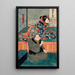 Arashi Otohachi III en Makanaibaba Okuma en Iwai Kumesabur II en Dochter van Manchs Okoma - Utagawa Kunisada Toyokuni III — ingelijst kunstwerk aan de muur
