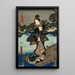 Zwart schilderij - Utagawa Kunisada Toyokuni III — ingelijst kunstwerk aan de muur