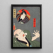 Hayano Kanpei en de Boer Yoichibei - Utagawa Kunisada Toyokuni III — ingelijst kunstwerk aan de muur