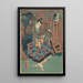 Utagawa Kunisada Toyokuni III - Nakamura Shikan schilderij in de rol van Huwa Hanzaemon — ingelijst kunstwerk aan de muur