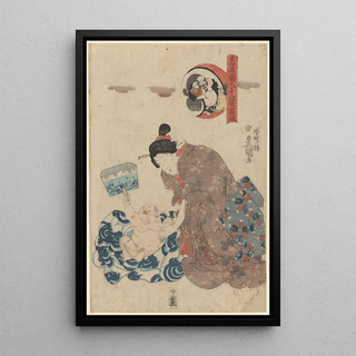 Utagawa Kunisada Toyokuni III - Woman Tending Infant.webp