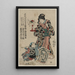 Rokudaime Iwai Hanshir Shichikaiki Tsuizen Shigenoi Ko Wakare - Utagawa Kuniyoshi — ingelijst kunstwerk aan de muur